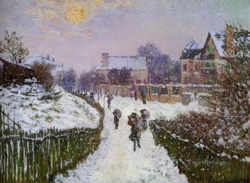  boulevard Art - Boulevard St Denis Argenteuil Snow Effect Claude Monet scenery
